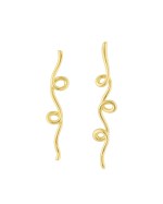 Long Doodle Asymmetric Earrings