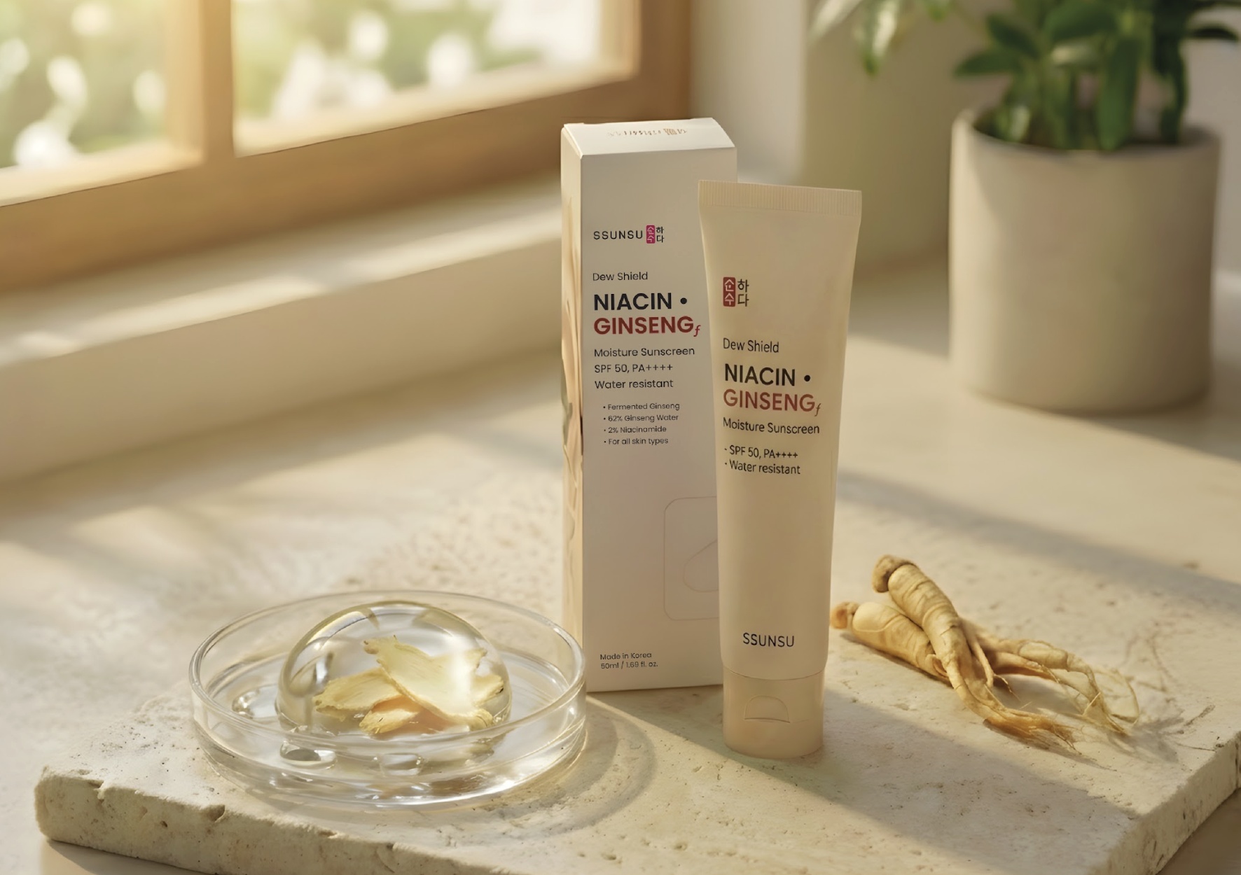 SSUNSU Dew Shield SPF50 Review: Texture & Wear Test